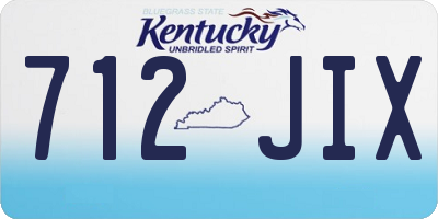 KY license plate 712JIX