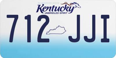 KY license plate 712JJI
