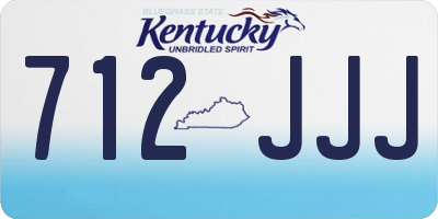KY license plate 712JJJ