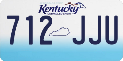 KY license plate 712JJU