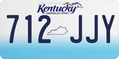 KY license plate 712JJY