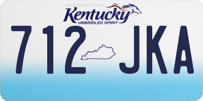 KY license plate 712JKA