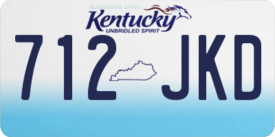 KY license plate 712JKD