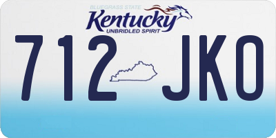 KY license plate 712JKO