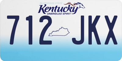 KY license plate 712JKX