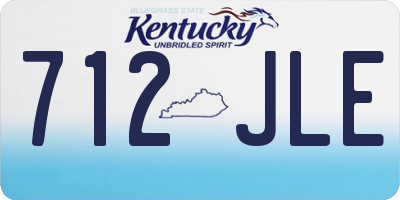 KY license plate 712JLE