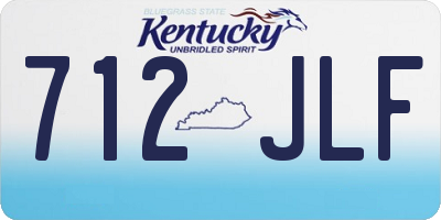 KY license plate 712JLF
