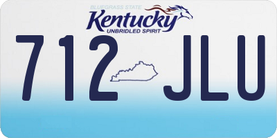KY license plate 712JLU