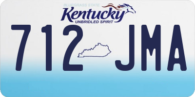 KY license plate 712JMA
