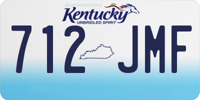 KY license plate 712JMF