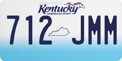 KY license plate 712JMM