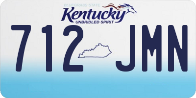 KY license plate 712JMN