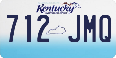 KY license plate 712JMQ