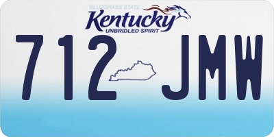 KY license plate 712JMW