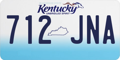 KY license plate 712JNA