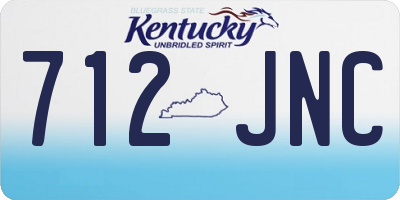 KY license plate 712JNC
