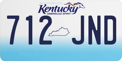 KY license plate 712JND