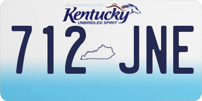 KY license plate 712JNE