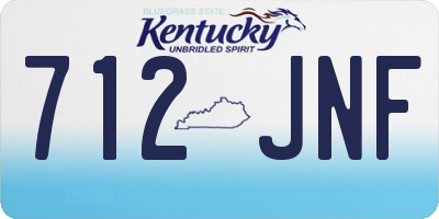 KY license plate 712JNF