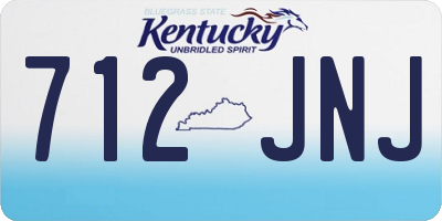 KY license plate 712JNJ