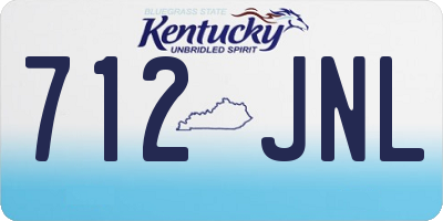KY license plate 712JNL