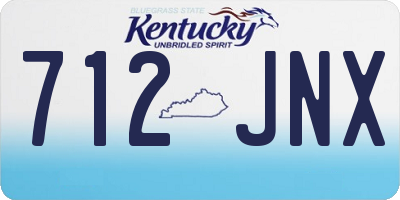 KY license plate 712JNX