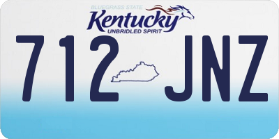 KY license plate 712JNZ