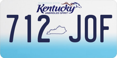 KY license plate 712JOF