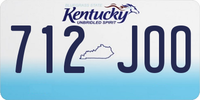 KY license plate 712JOO