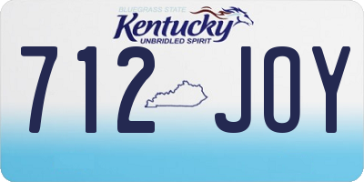 KY license plate 712JOY