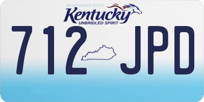 KY license plate 712JPD