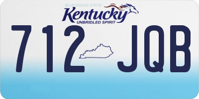 KY license plate 712JQB