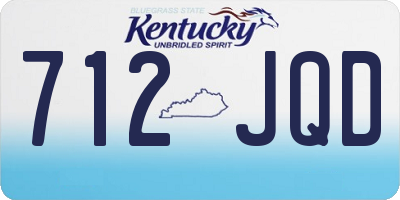KY license plate 712JQD