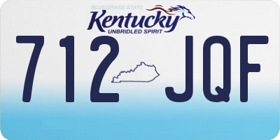 KY license plate 712JQF
