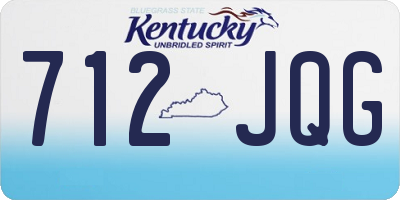 KY license plate 712JQG