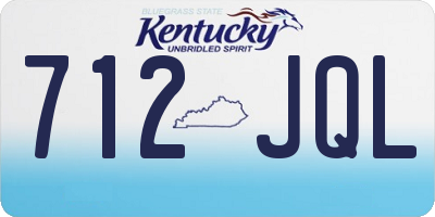 KY license plate 712JQL