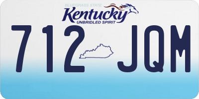 KY license plate 712JQM