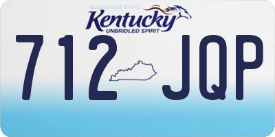 KY license plate 712JQP