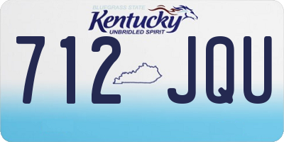 KY license plate 712JQU