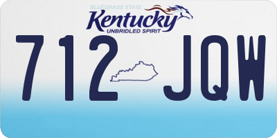 KY license plate 712JQW