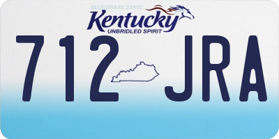 KY license plate 712JRA