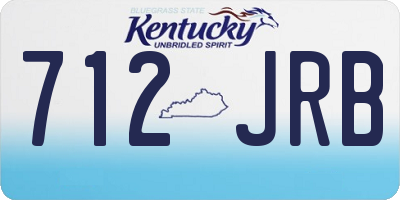 KY license plate 712JRB