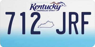 KY license plate 712JRF