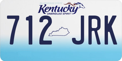 KY license plate 712JRK