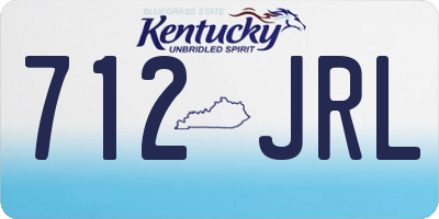 KY license plate 712JRL