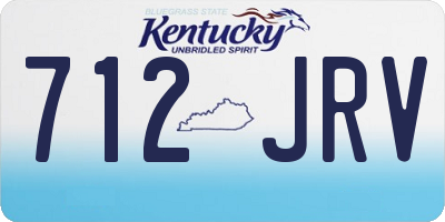 KY license plate 712JRV