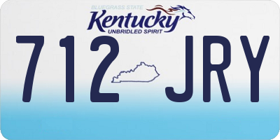 KY license plate 712JRY