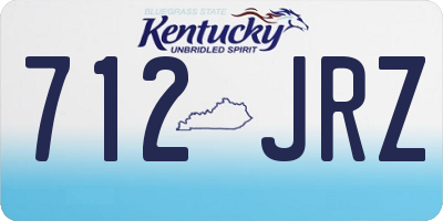 KY license plate 712JRZ