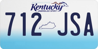 KY license plate 712JSA