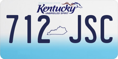 KY license plate 712JSC
